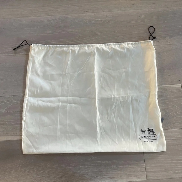 Coach Handbags - Authentic COACH silk beige extra large dustbag for handbag and shoes ivory